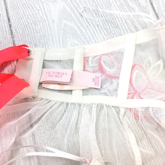 Victorias Secret Lace Up Back Mesh Babydoll NWT - Picture 6 of 6